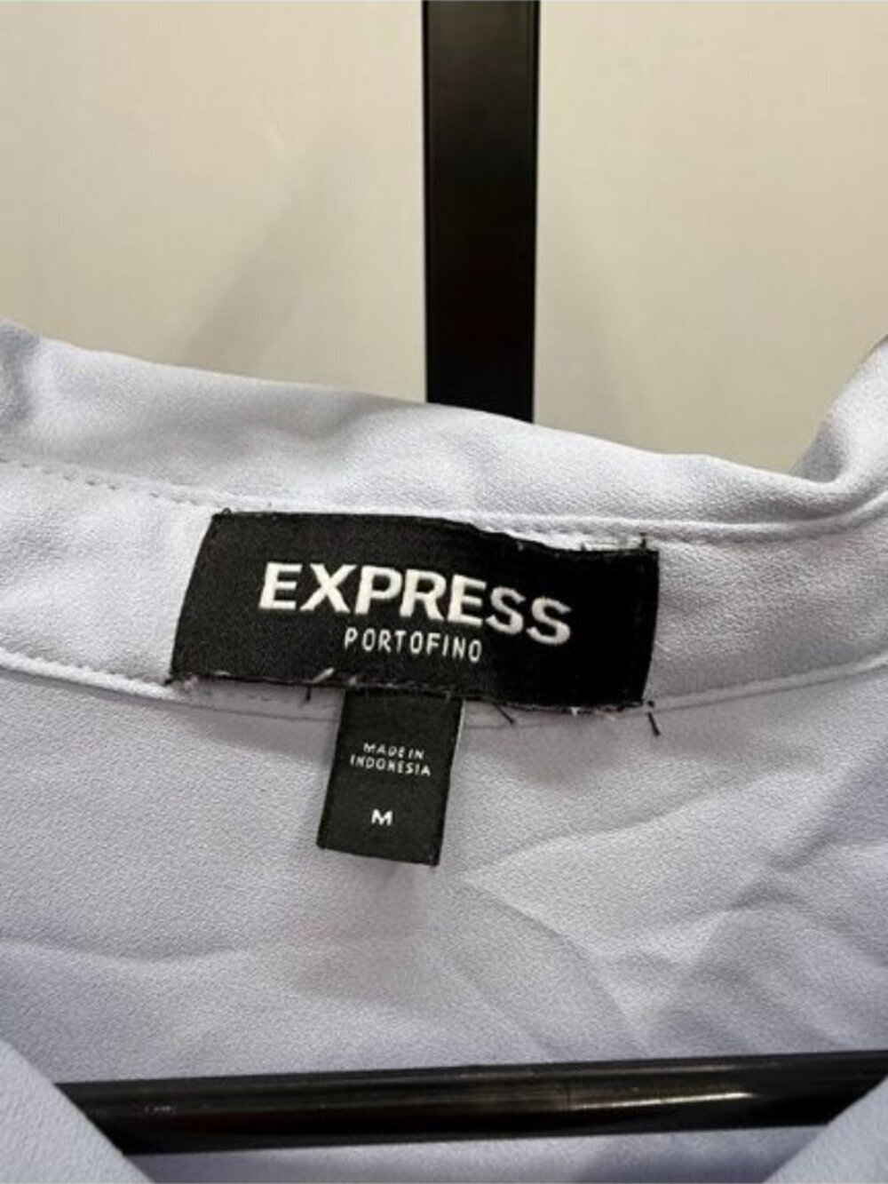 Express Baby Blue Portofino Button Up Blouse - Picture 3 of 5